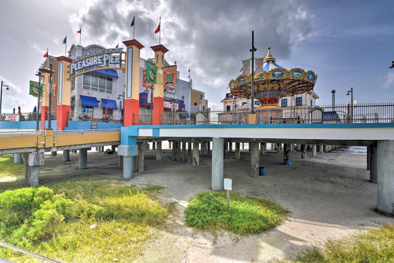 Bright Galveston Bungalow Half Mi To Pleasure Pier المظهر الخارجي الصورة